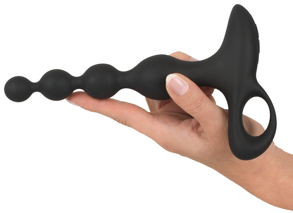 Black Velvets trilanalbeads met 10 standen - Zwart - Black Velvets - SKU: 5505310000