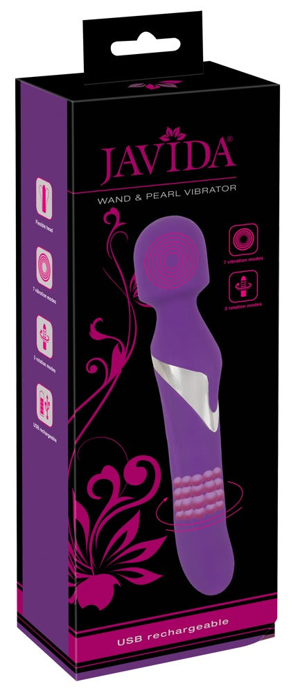 Javida Toverstok en parel vibrator - Paars