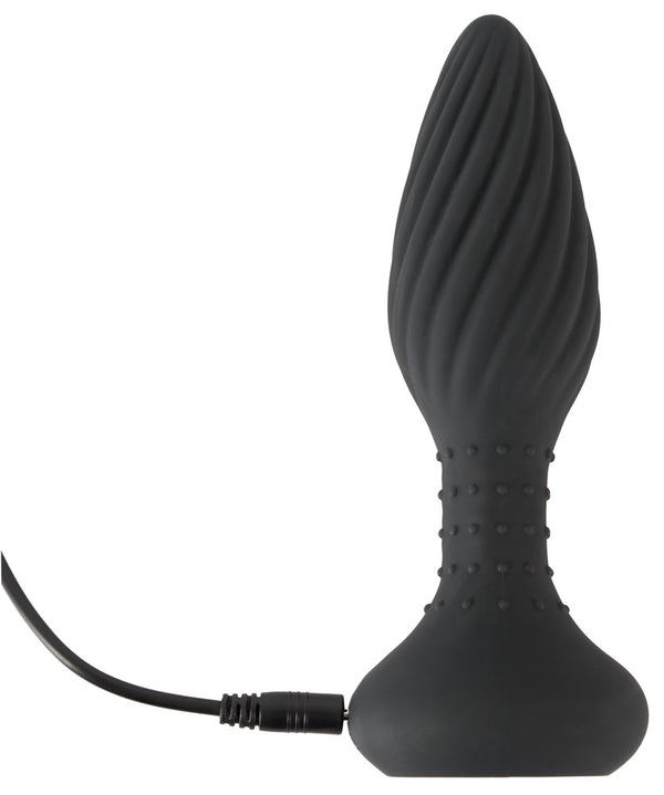 ANOS Butt Plug spiraalvormig - Zwart - ANOS - SKU: 5507600000