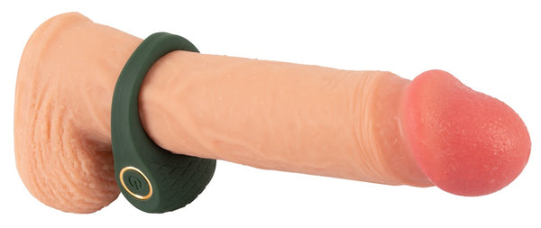 Emerald Love vibro-cock ring met ruitpatroon - Groen - Emerald Love - SKU: 5518640000