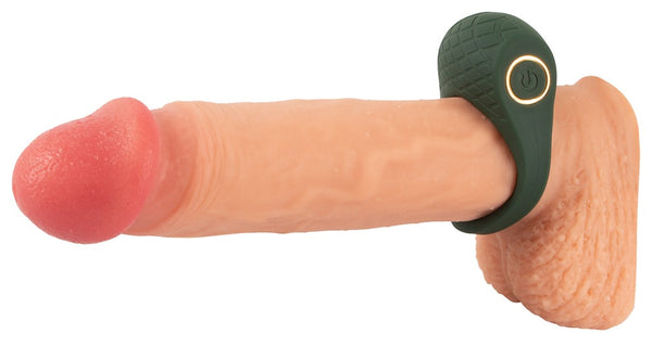 Emerald Love vibro-cock ring met ruitpatroon - Groen - Emerald Love - SKU: 5518640000