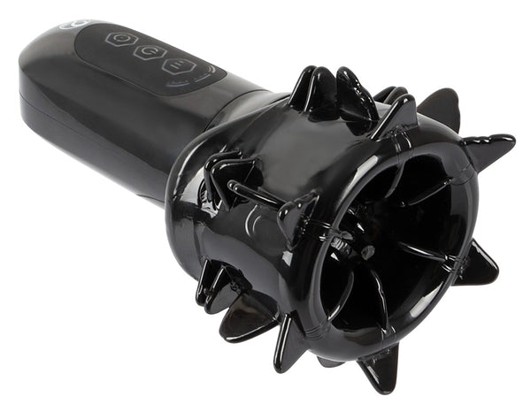 Stroker Roterende masturbator met tongen - Zwart - Stroker - SKU: 5526400000