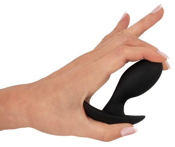 ANOS Butt plug met trillingen - Zwart - ANOS - SKU: 5530180000