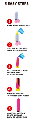 Cloneboy Vibrator Penis-Abdruckset - Roze