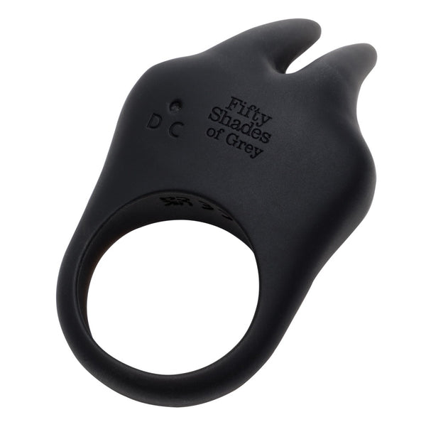 Fifty Shades of Grey vibro-cock ring met konijn - Zwart - Fifty Shades of Grey - SKU: 5544640000