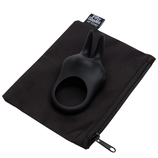 Fifty Shades of Grey vibro-cock ring met konijn - Zwart - Fifty Shades of Grey - SKU: 5544640000