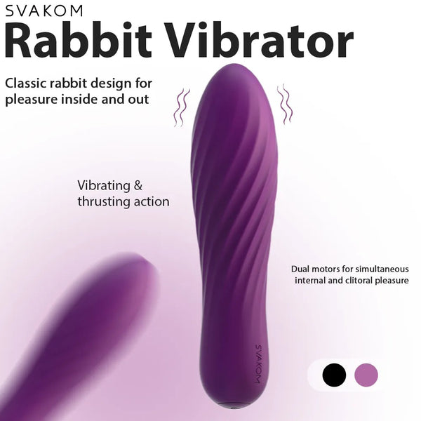 SVAKOM Tulp vibrator met gegroefd ontwerp - Zwart - SVAKOM - SKU: 5545880000
