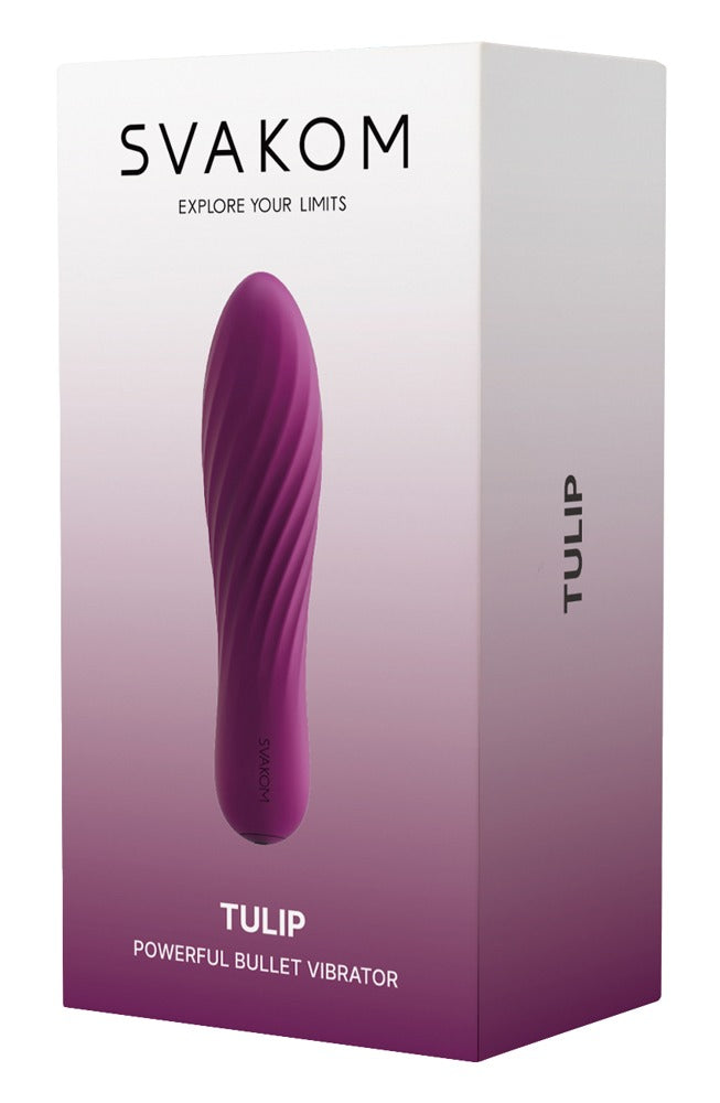 SVAKOM Tulp vibrator met gegroefd ontwerp - Zwart