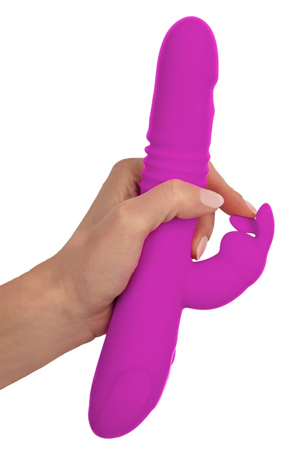 Sweet Smile Thrusting Pearl Rabbit vibrator - Roze - Sweet Smile - SKU: 5548040000