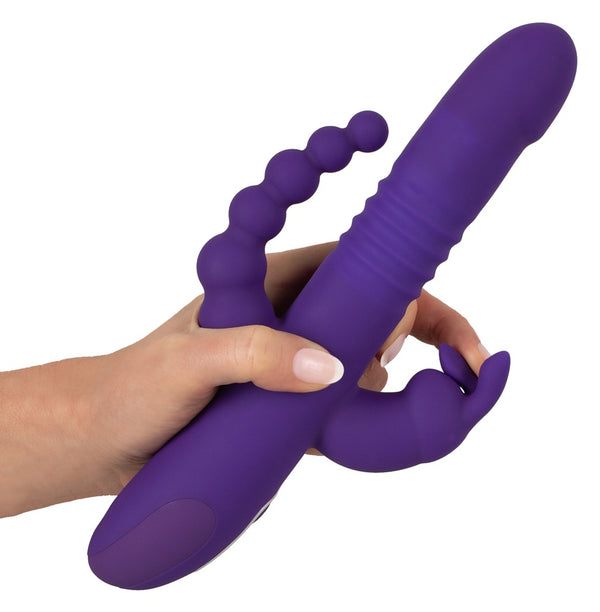 Sweet Smile drievoudig thrusting vibrator - Paars - Sweet Smile - SKU: 5549280000