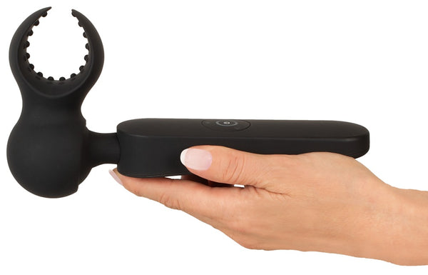 Couples Choice vibrator met 3 opzetstukken - Zwart - Couples Choice - SKU: 5556140000