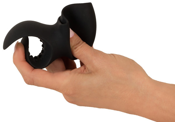 Couples Choice vibrator met 3 opzetstukken - Zwart - Couples Choice - SKU: 5556140000