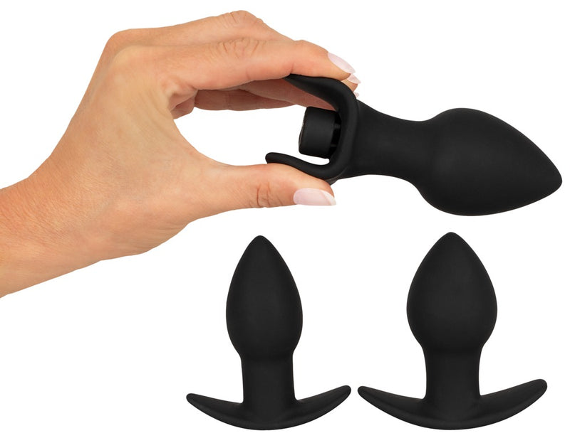 Black Velvets Butt plug set - Zwart