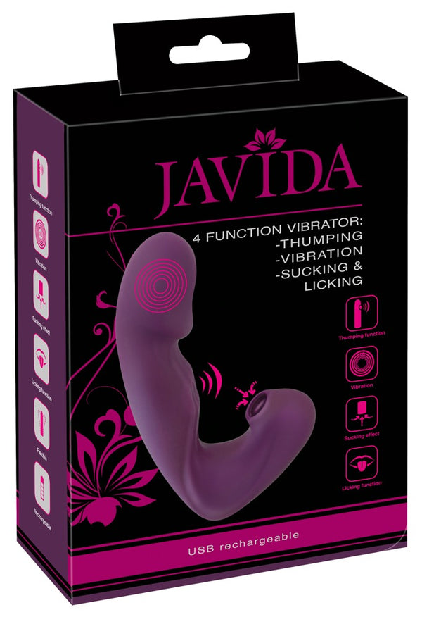 Javida 4-functie vibrator - Paars - JAVIDA - SKU: 5563780000