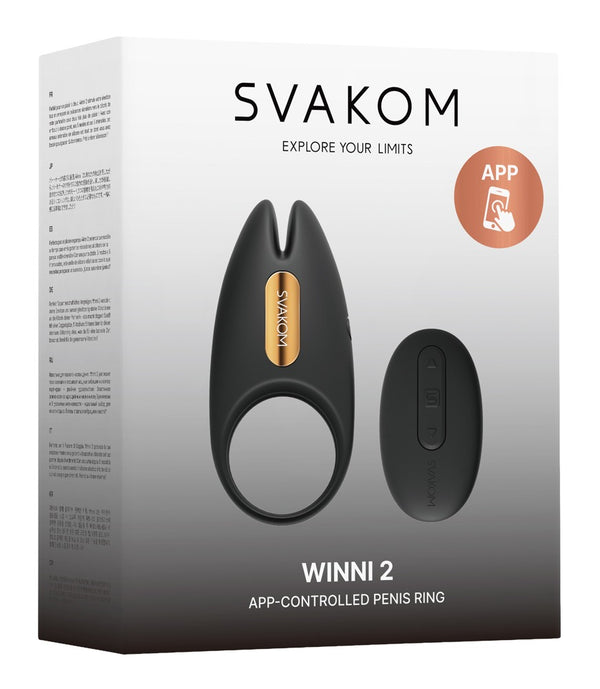 SVAKOM Winni 2 vibro-cockring - Zwart - SVAKOM - SKU: 5567850000