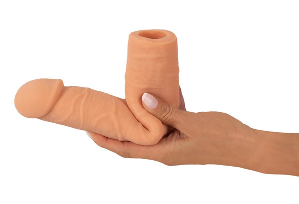 Nature Skin penis sleeve 7 cm langer - Huidskleur Licht - Nature Skin - SKU: 5570480000