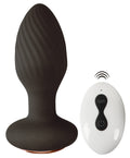 ANOS Butt plug roterend met spiraalvormige vibratie - Zwart