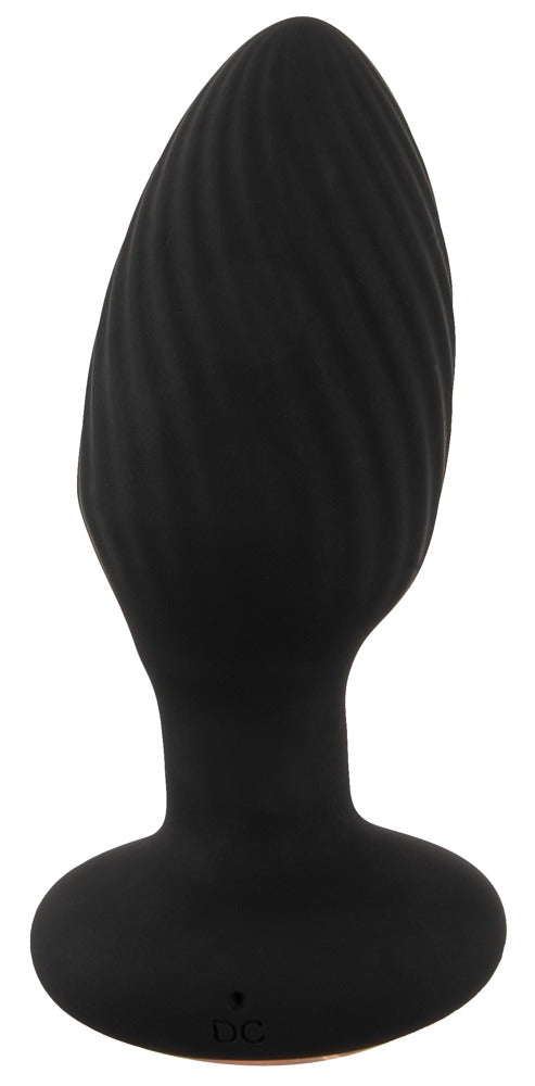 ANOS Butt plug roterend met spiraalvormige vibratie - Zwart - ANOS - SKU: 5570560000
