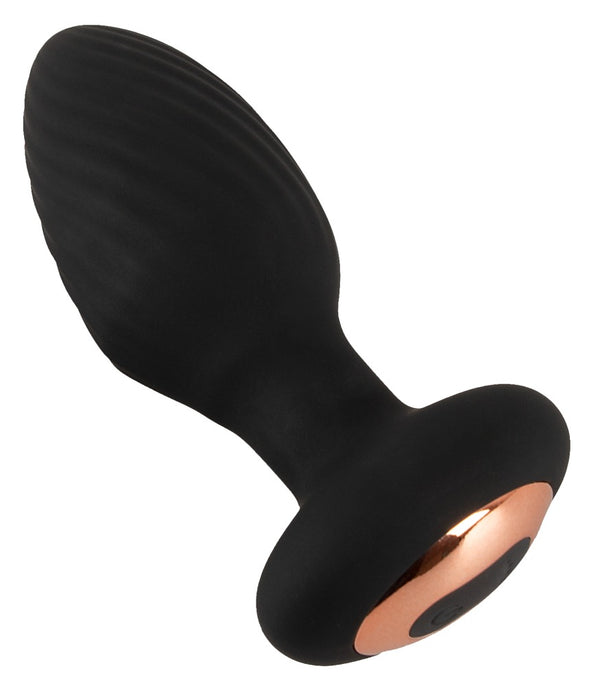 ANOS Butt plug roterend met spiraalvormige vibratie - Zwart - ANOS - SKU: 5570560000