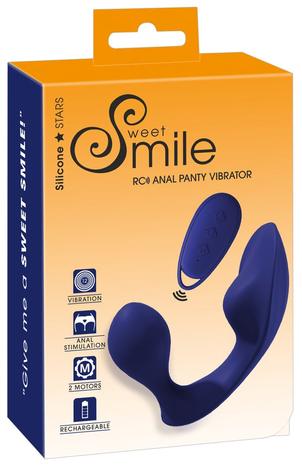 Sweet Smile Anaal slip vibrator met clitorale stimulatie - Paars - Sweet Smile - SKU: 5584860000