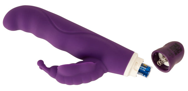 Sweet Smile vlinder vibrator met gebogen punt - Paars - Sweet Smile - SKU: 5759250000