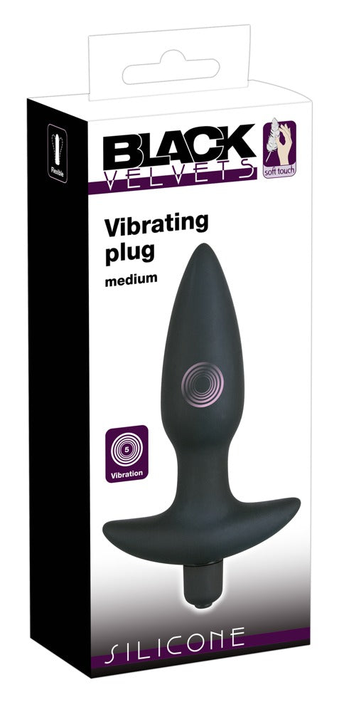 Black Velvets stille vibrerende anale plug - Zwart - Black Velvets - SKU: 5781770000