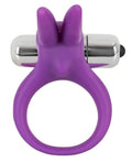 Sweet Smile Trillende cock ring met konijnenoren - Paars