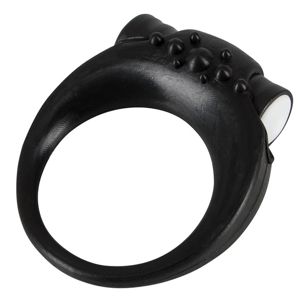 Sweet Smile vibro-cock ring met mini-vibrator - Zwart - Sweet Smile - SKU: 5848780000