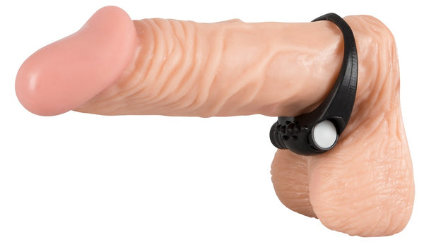 Sweet Smile vibro-cock ring met mini-vibrator - Zwart - Sweet Smile - SKU: 5848780000