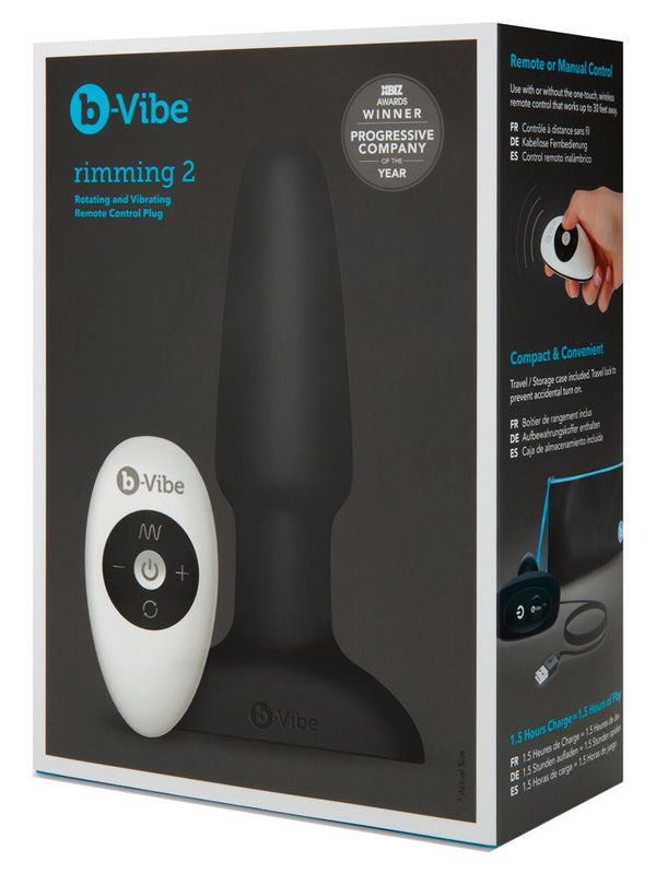 b-Vibe Rimming 2 anale vibrator - Zwart - b-Vibe - SKU: 5858070000