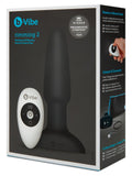 b-Vibe anaalvibrator Rimming 2 Butt plug - Zwart