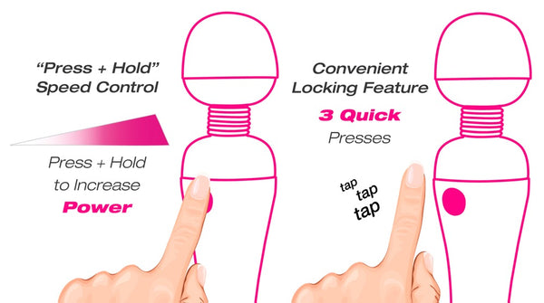 Palmpower vibratiestaaf met flexibele kop - Roze - palmpower - SKU: 5858150000