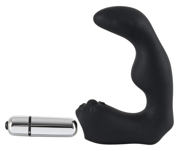 Rebel L-vormige vibrator met stippen - Zwart - Rebel - SKU: 5859040000