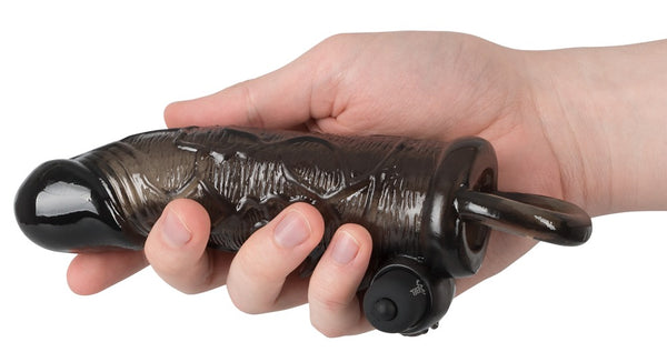 Rebel penis sleeve met uitbreiding - Zwart - Rebel - SKU: 5866170000