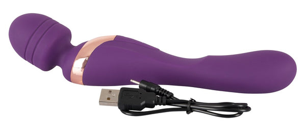 JAVIDA dubbele vibrator met beweegbaar hoofd - Paars - JAVIDA - SKU: 5882020000