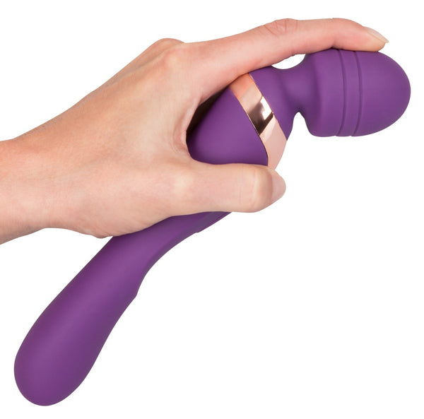JAVIDA dubbele vibrator met beweegbaar hoofd - Paars - JAVIDA - SKU: 5882020000