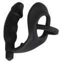 Black Velvets Ring & vibro plug - Zwart