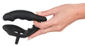 Black Velvets Ring & vibro plug - Zwart