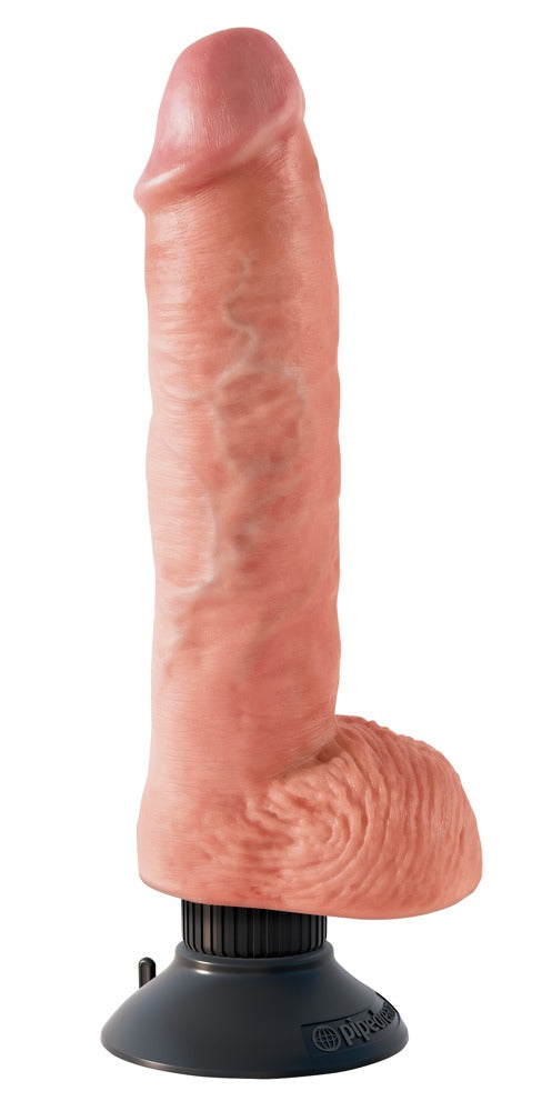 King Cock 10" vibrerende penis - Huidskleur Licht - King Cock - SKU: 5887410000
