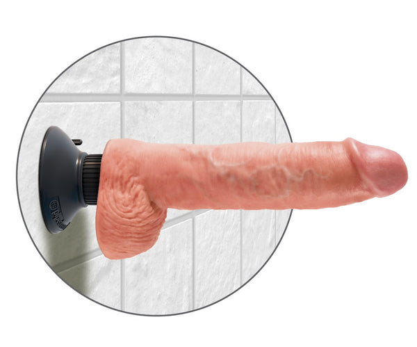King Cock 10" vibrerende penis - Huidskleur Licht - King Cock - SKU: 5887410000