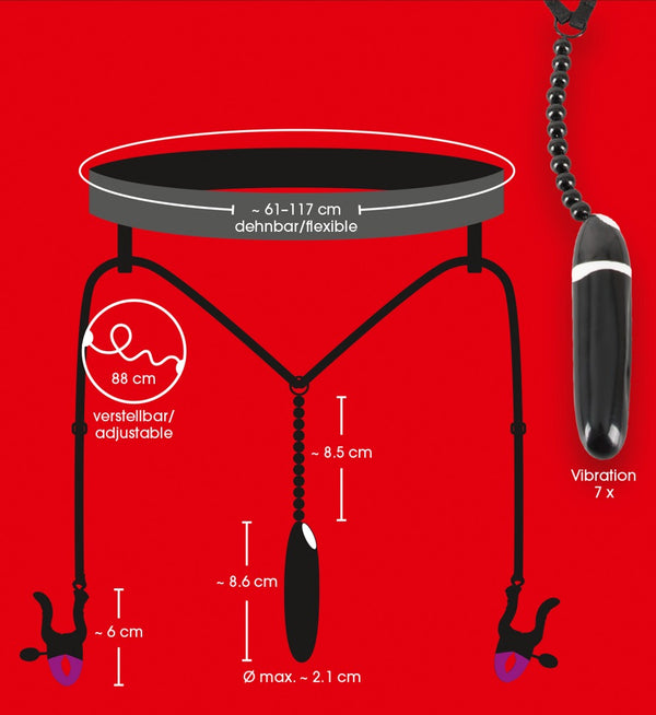 Bad Kitty Vibrator string - Zwart - Bad Kitty - SKU: 5926170000