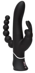 happyrabbit dubbele vibrator drievoudig - Zwart