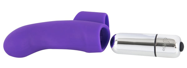 Sweet Smile vinger vibrator met gebogen top - Zwart - Sweet Smile - SKU: 5932220000