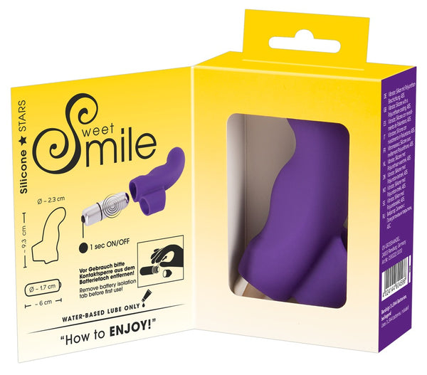 Sweet Smile Vinger vibrator - Zwart - Sweet Smile - SKU: 5932220000