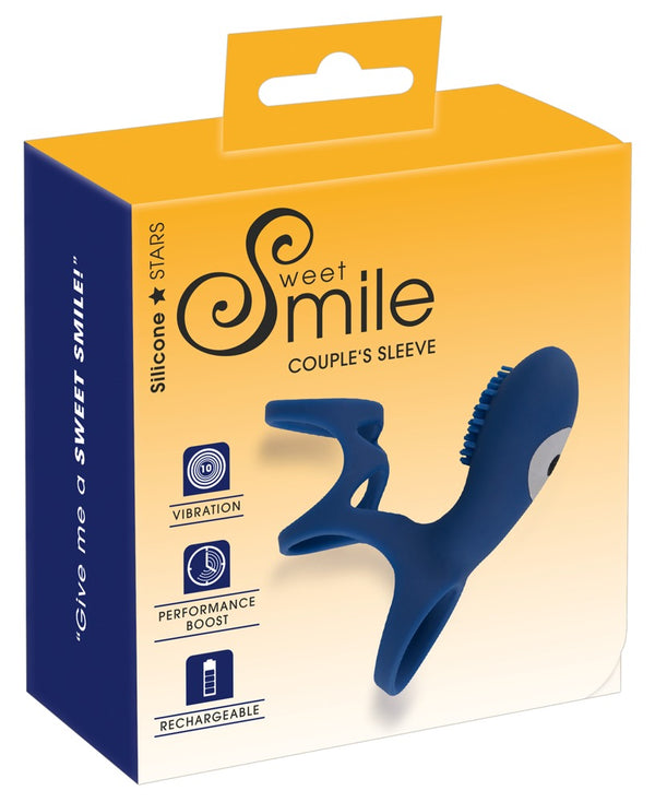 Sweet Smile Koppel Sleeve met rasterstructuur - Blauw - Sweet Smile - SKU: 5941640000
