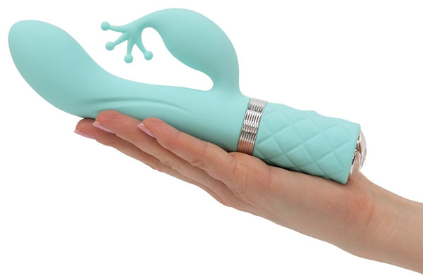 PILLOW TALK Kinky Luxurious dubbele massager - Turquoise - PILLOW TALK - SKU: 5943420000