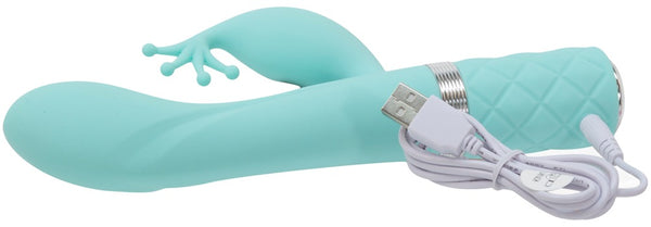 PILLOW TALK Kinky Luxurious dubbele massager - Turquoise - PILLOW TALK - SKU: 5943420000