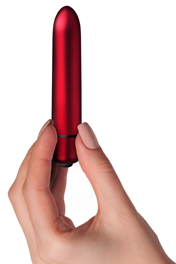 Rocks Off vibro-bullet met fluweelzacht oppervlak - Rood - Rocks Off - SKU: 5945040000