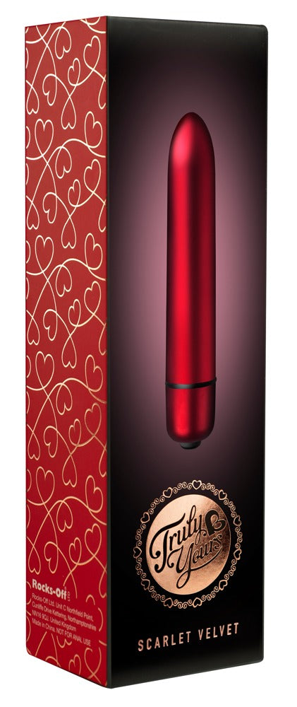 Rocks Off vibro-bullet met fluweelzacht oppervlak - Rood - Rocks Off - SKU: 5945040000