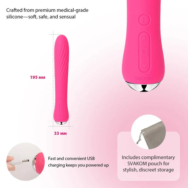SVAKOM vibrator met warming - Roze - SVAKOM - SKU: 5957560000